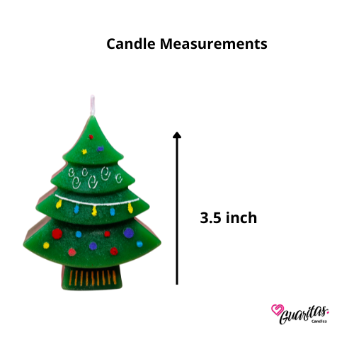 Flat Christmas Tree Candle