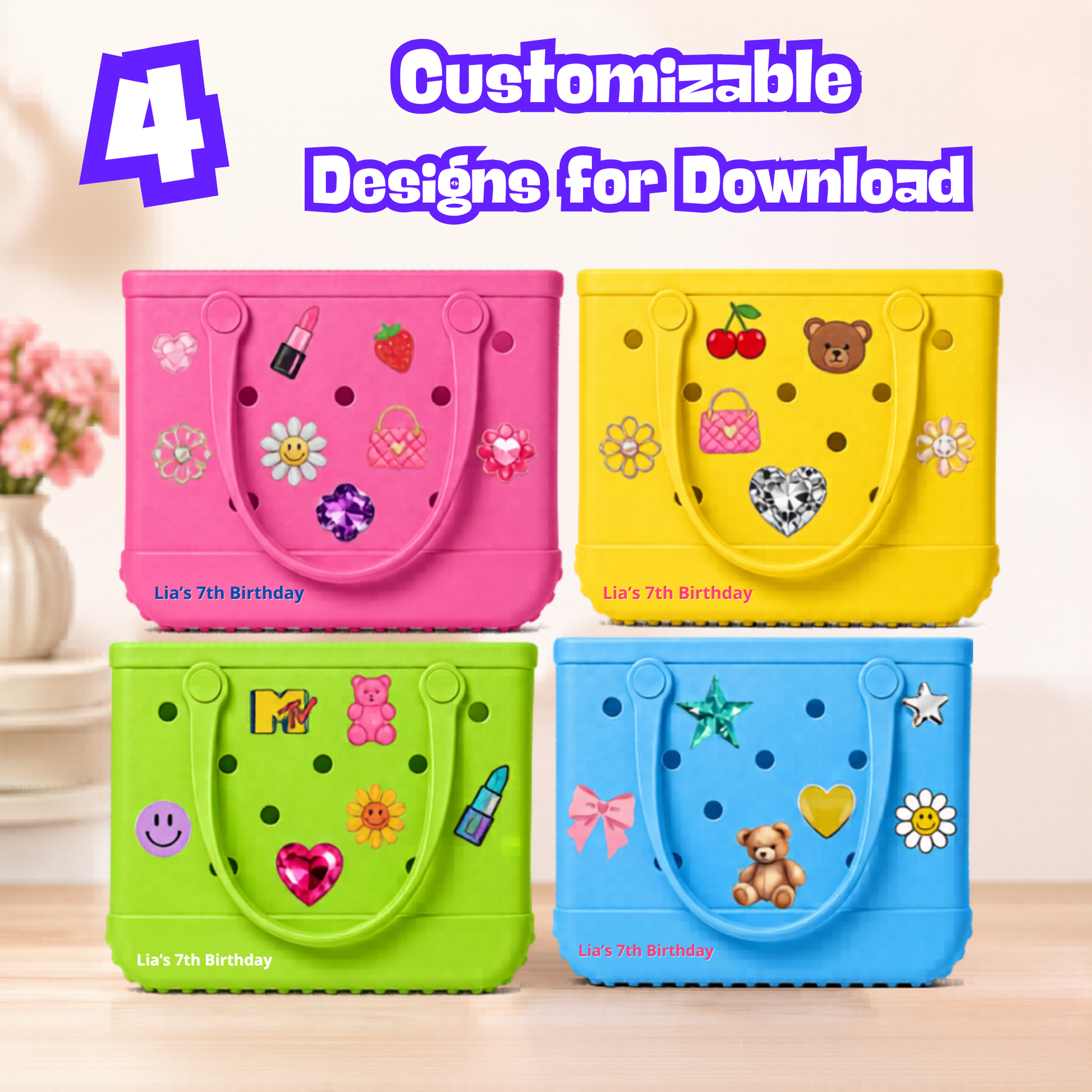Personalized Crocs Style Birthday Bag