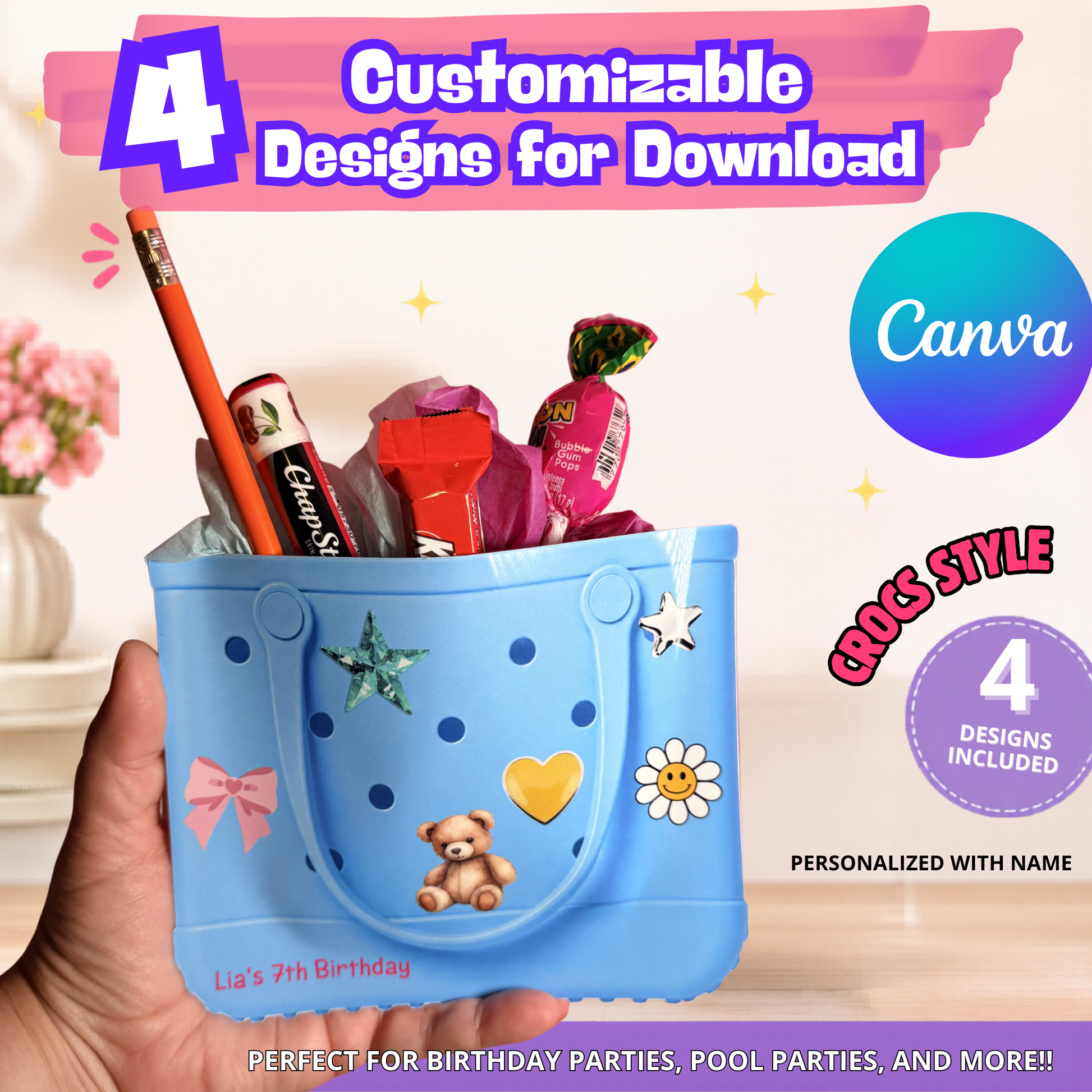 Personalized Crocs Style Birthday Bag