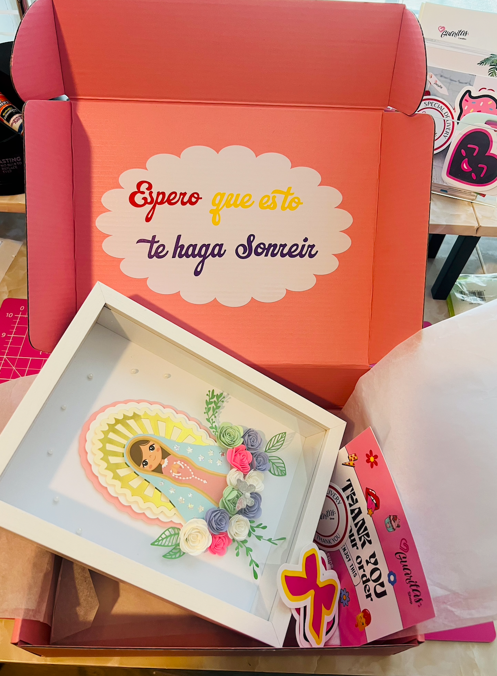 Shadow Box Virgin Mary