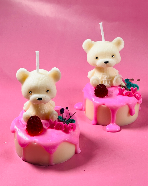 Bear Cake Candle
