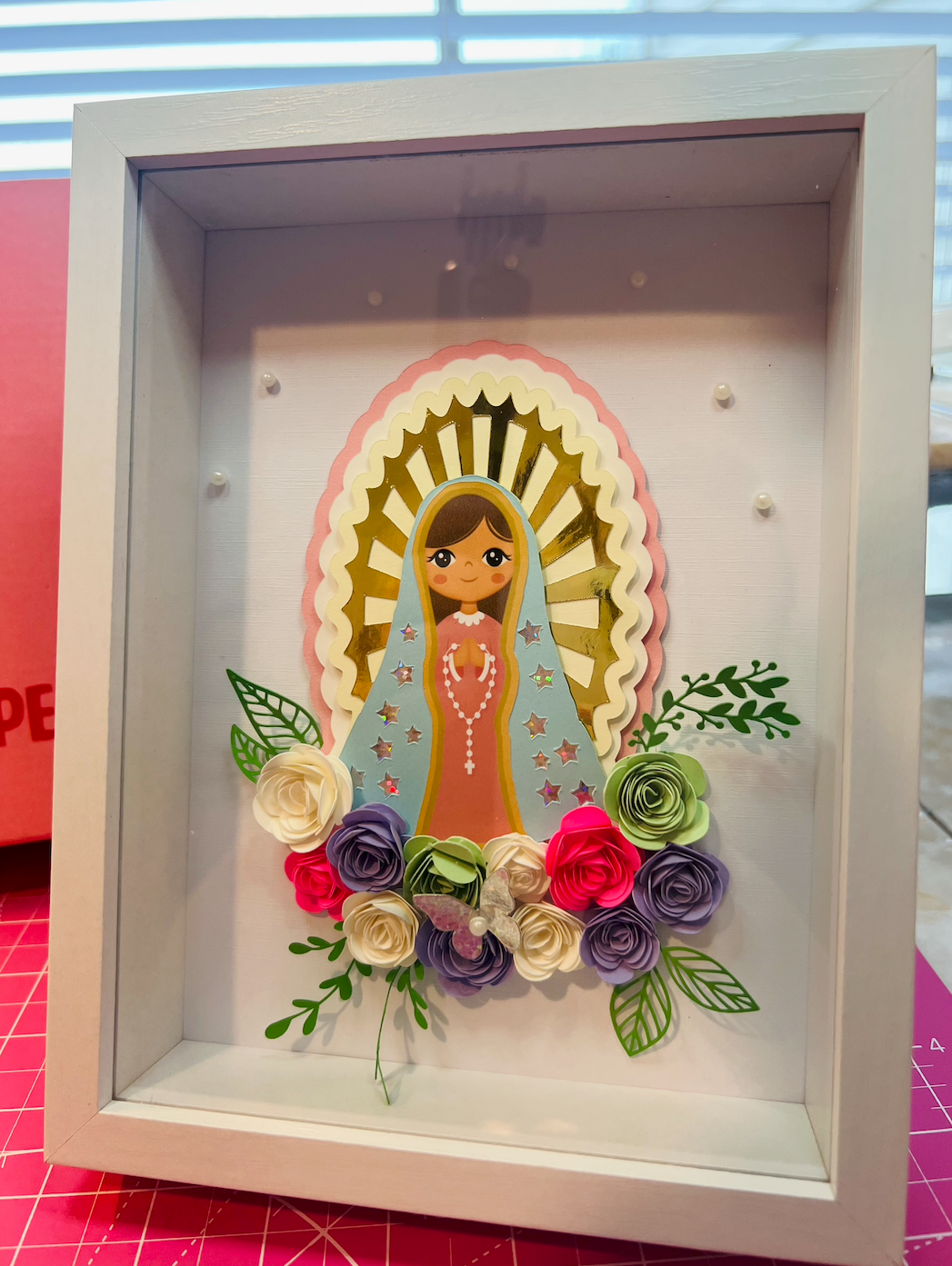 Shadow Box Virgin Mary