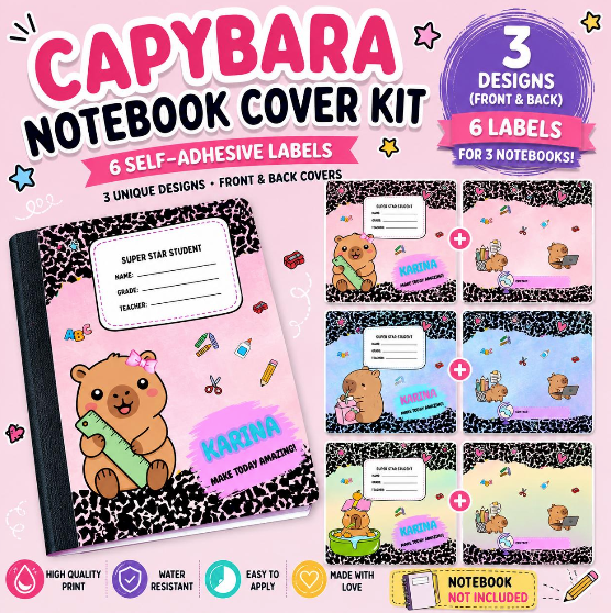 Personalized Composition Notebook Cover Kit