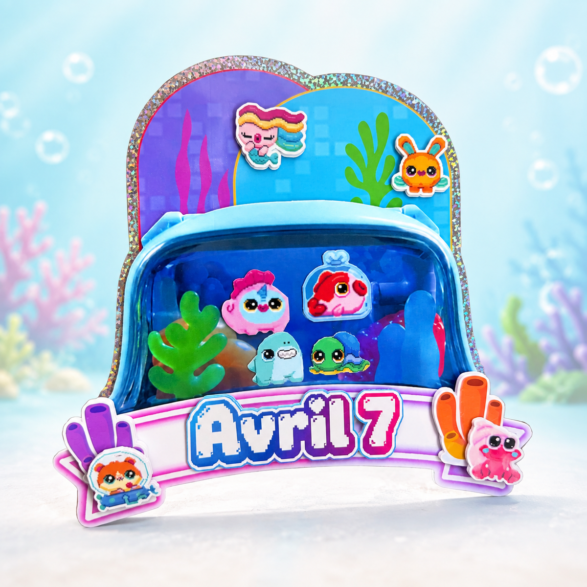 Bitzee Aquarium Cake Topper