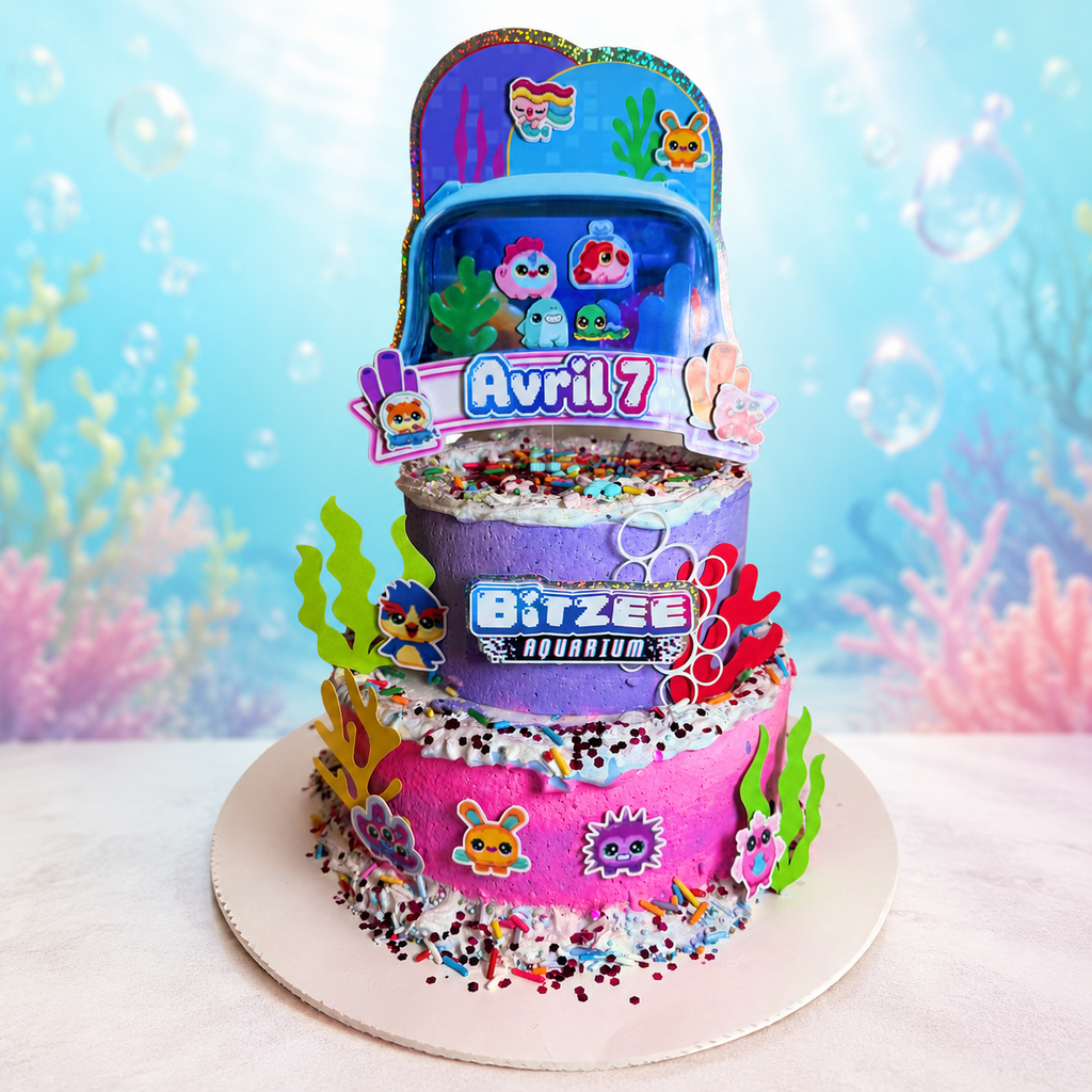 Bitzee Aquarium Cake Topper