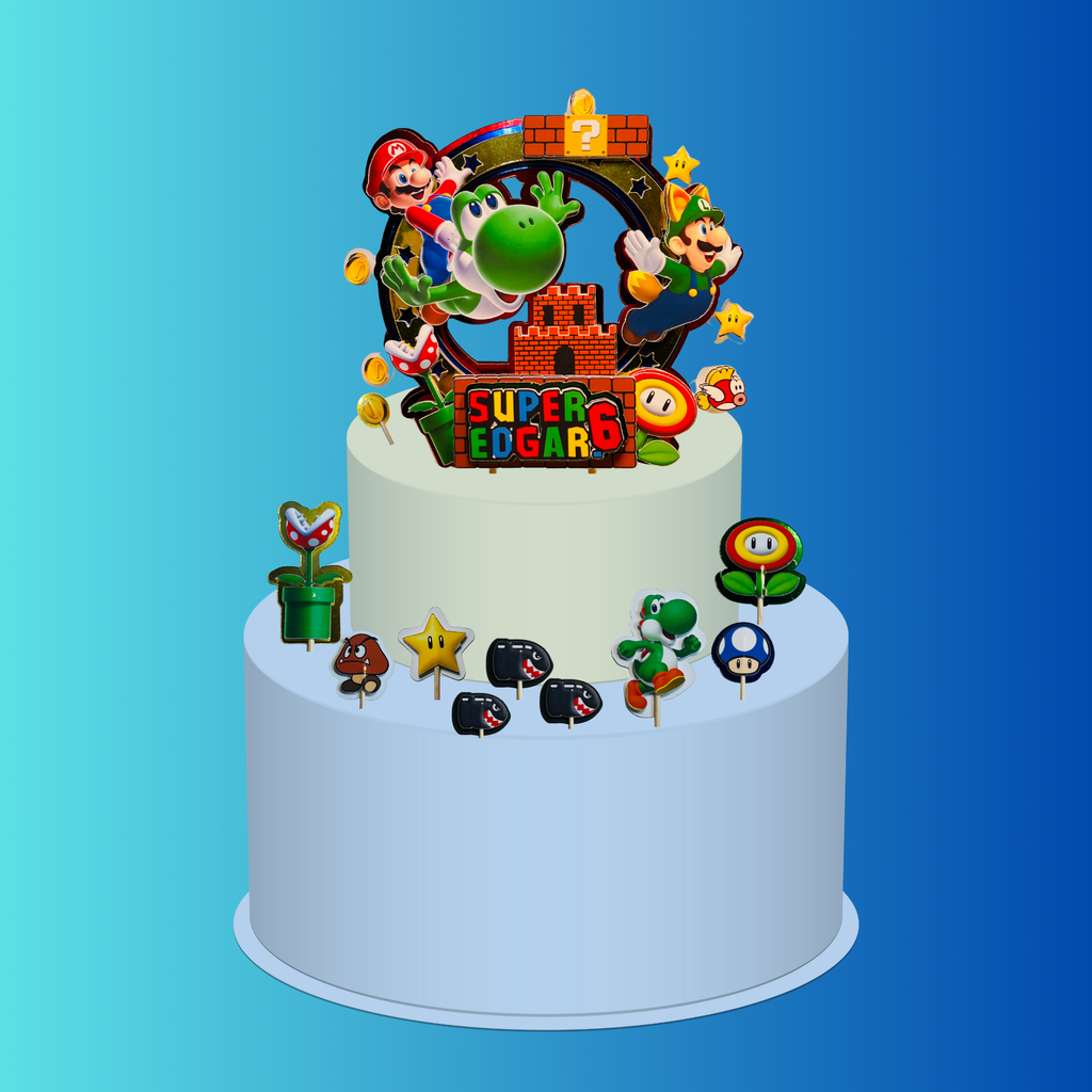 Mario Birthday Cake Topper