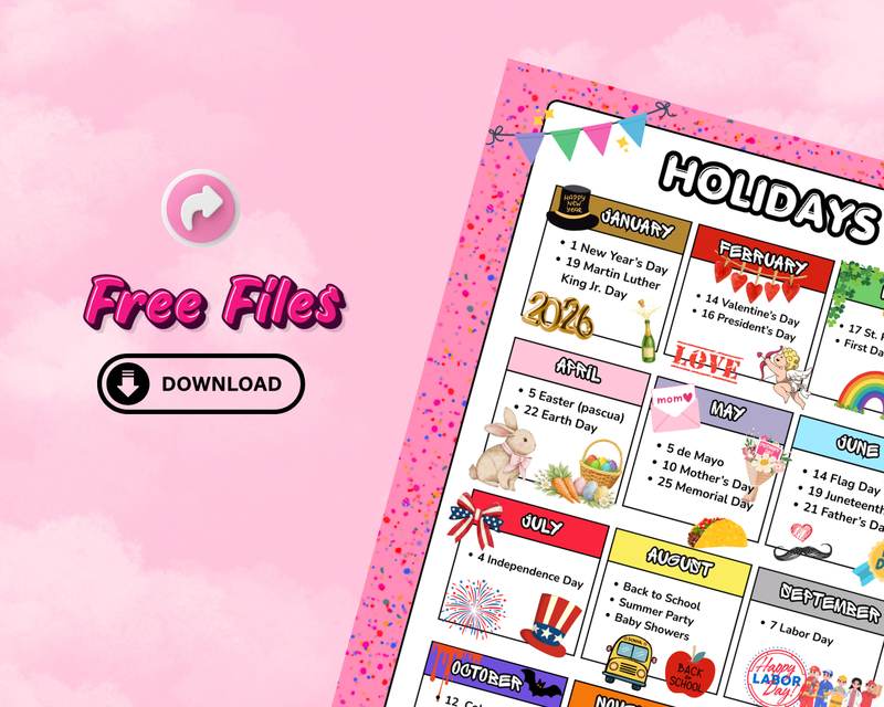 👉 Get Your FREE Holiday Calendar 💖