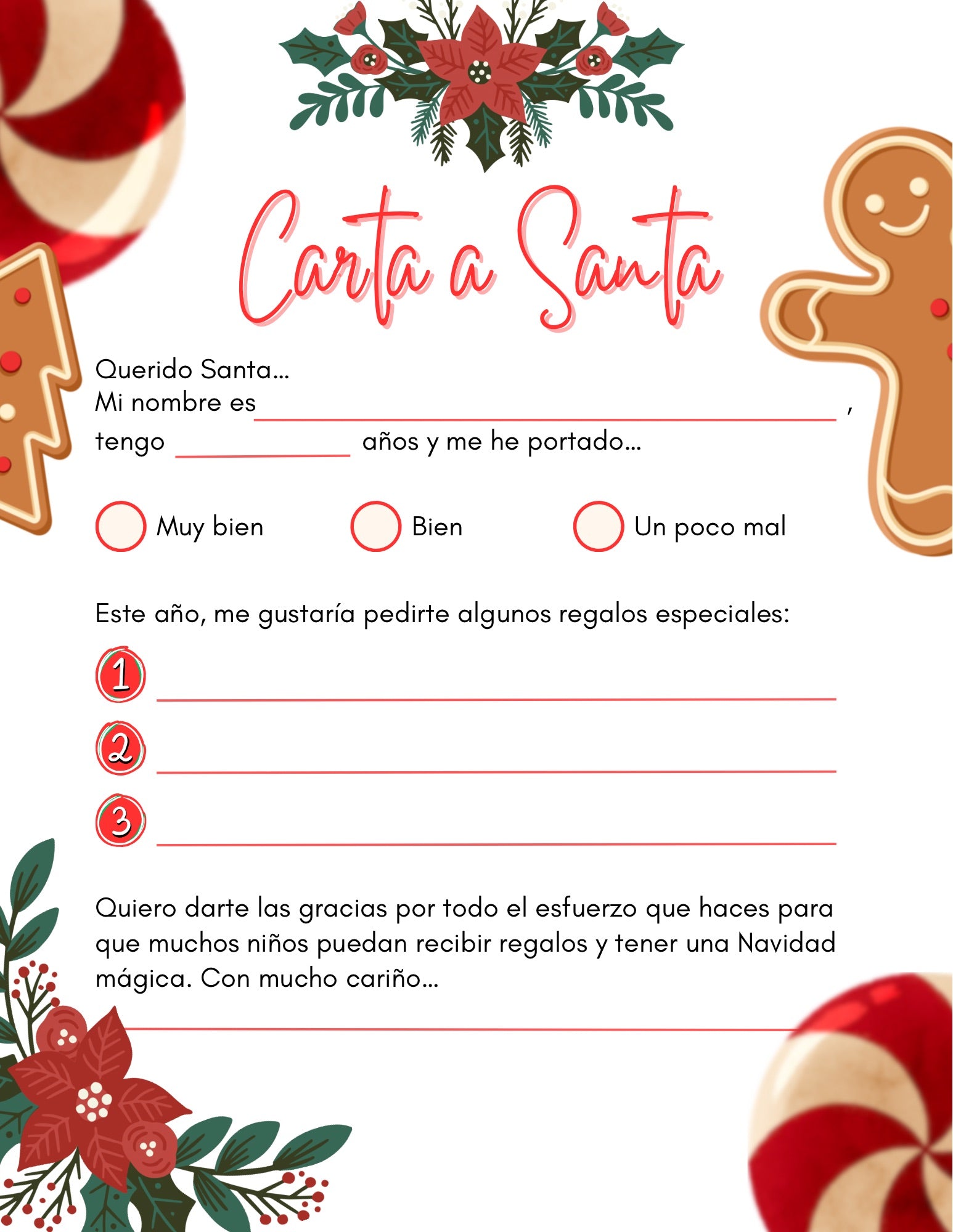 Letter To Santa Printable
