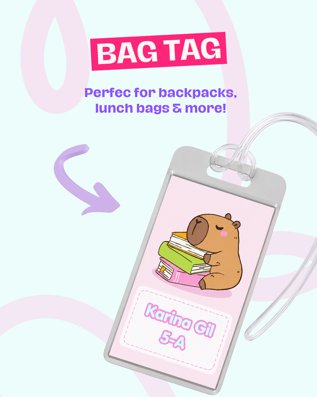 Capybara School Labels