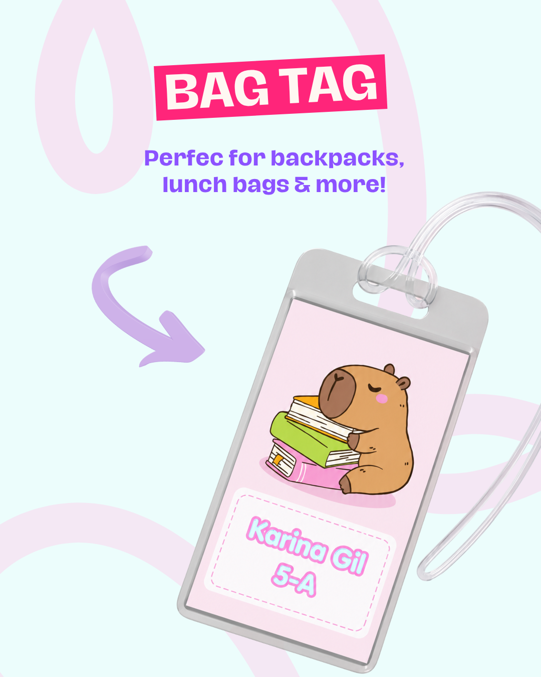 Capybara School Labels