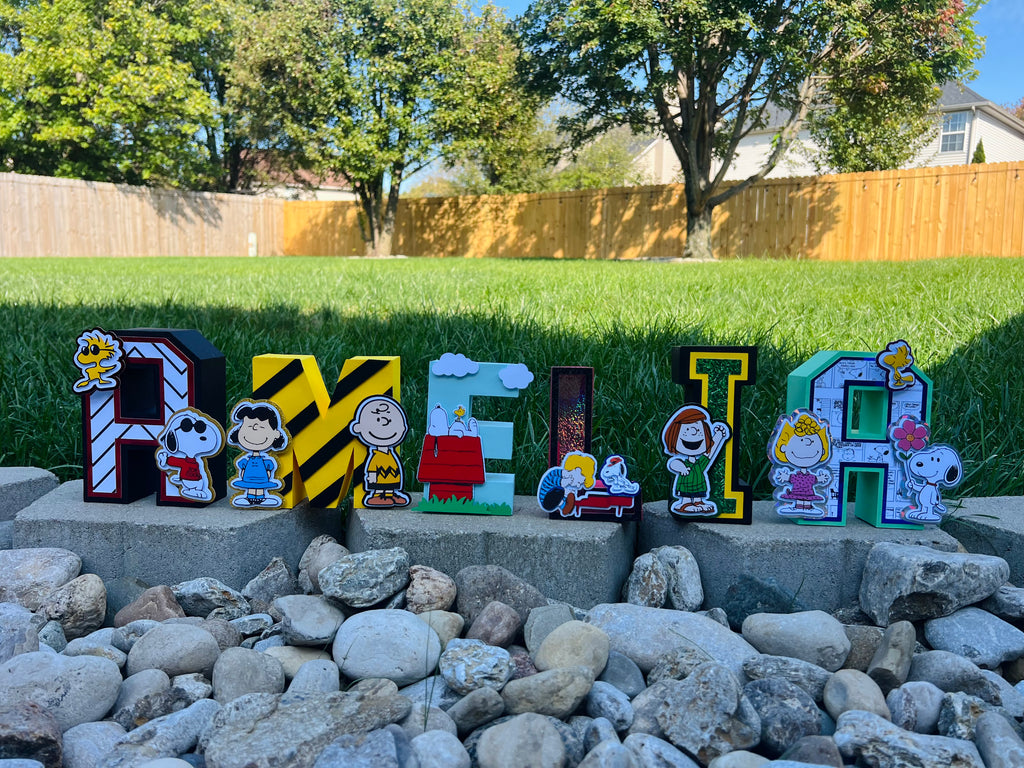 Custom 3D Paper Letters Snoopy Theme Party Decor