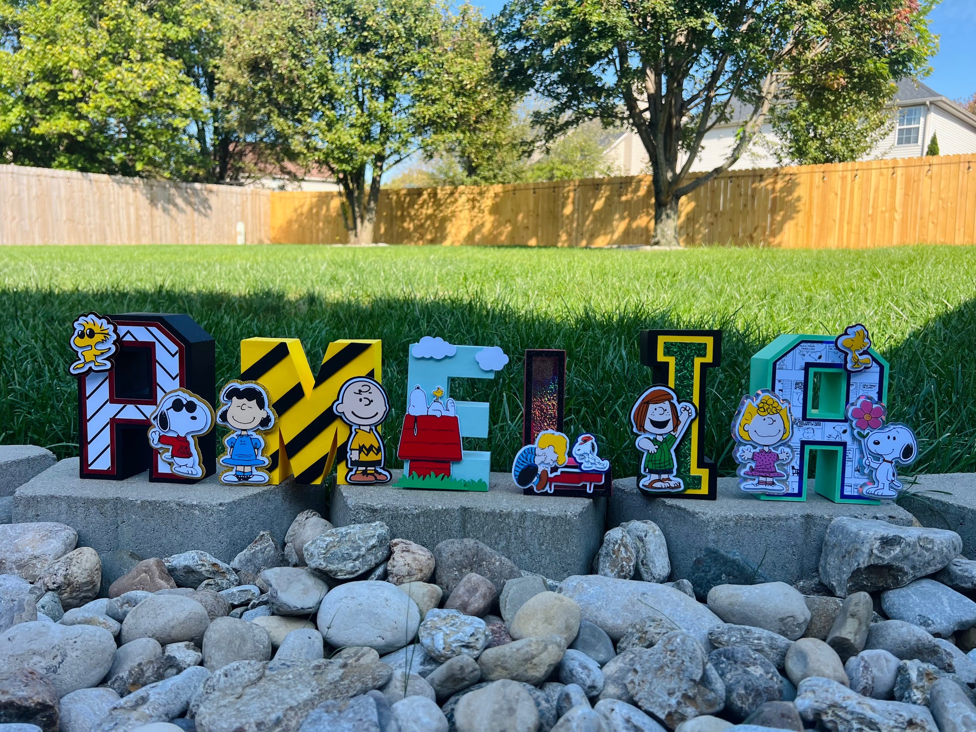 Custom 3D Paper Letters Snoopy Theme Party Decor