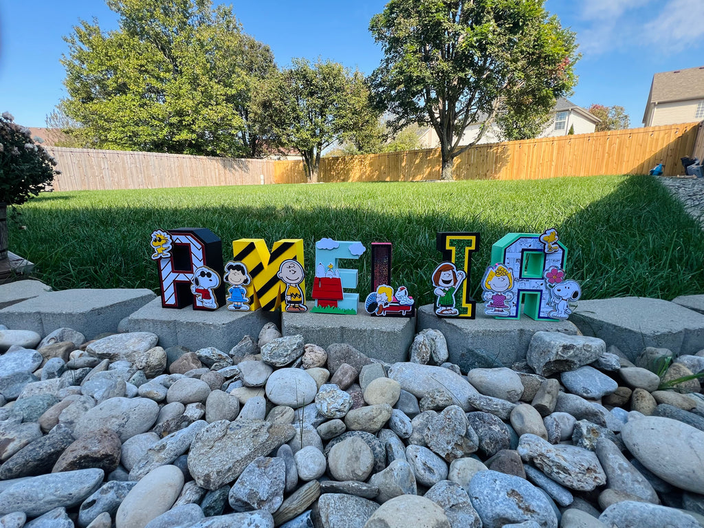 Custom 3D Paper Letters Snoopy Theme Party Decor