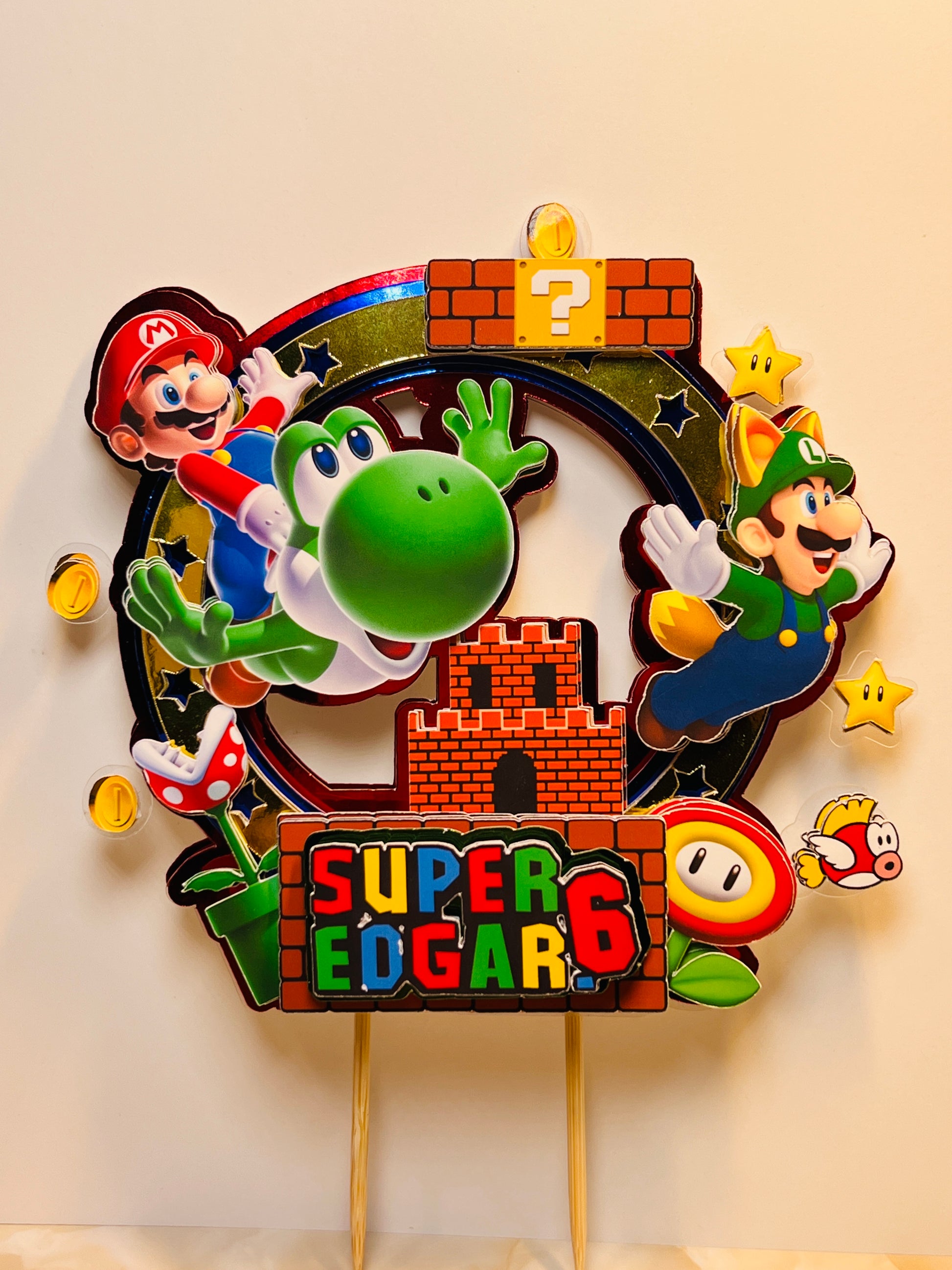 Mario Birthday Cake Topper