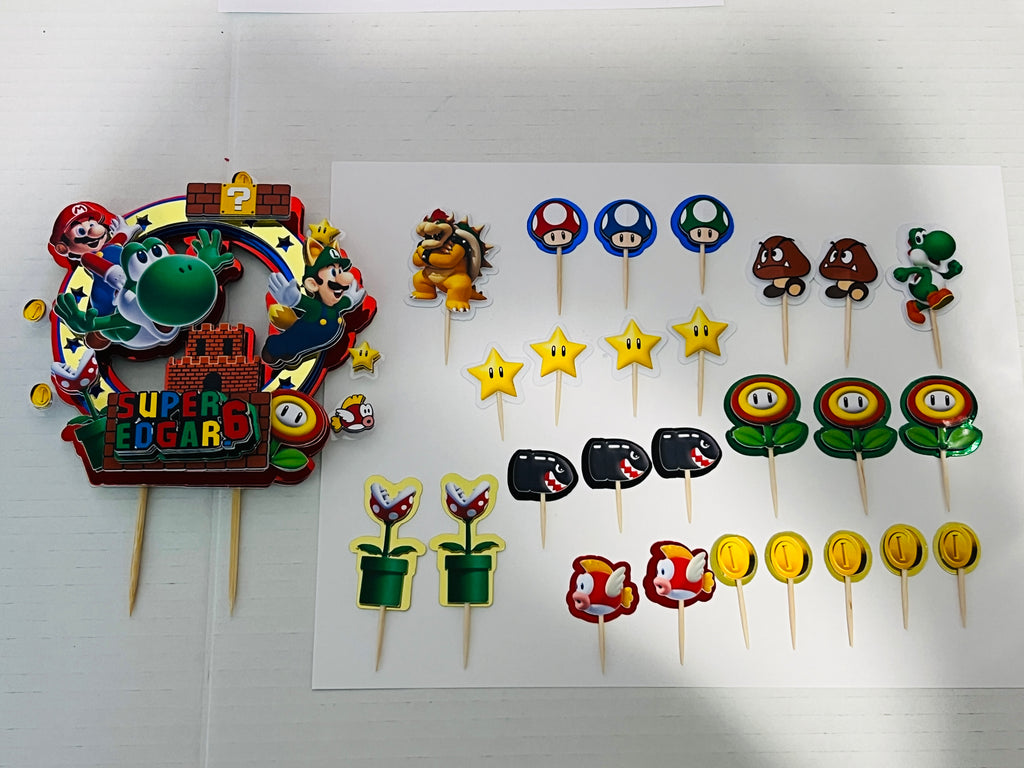 Mario Birthday Cake Topper