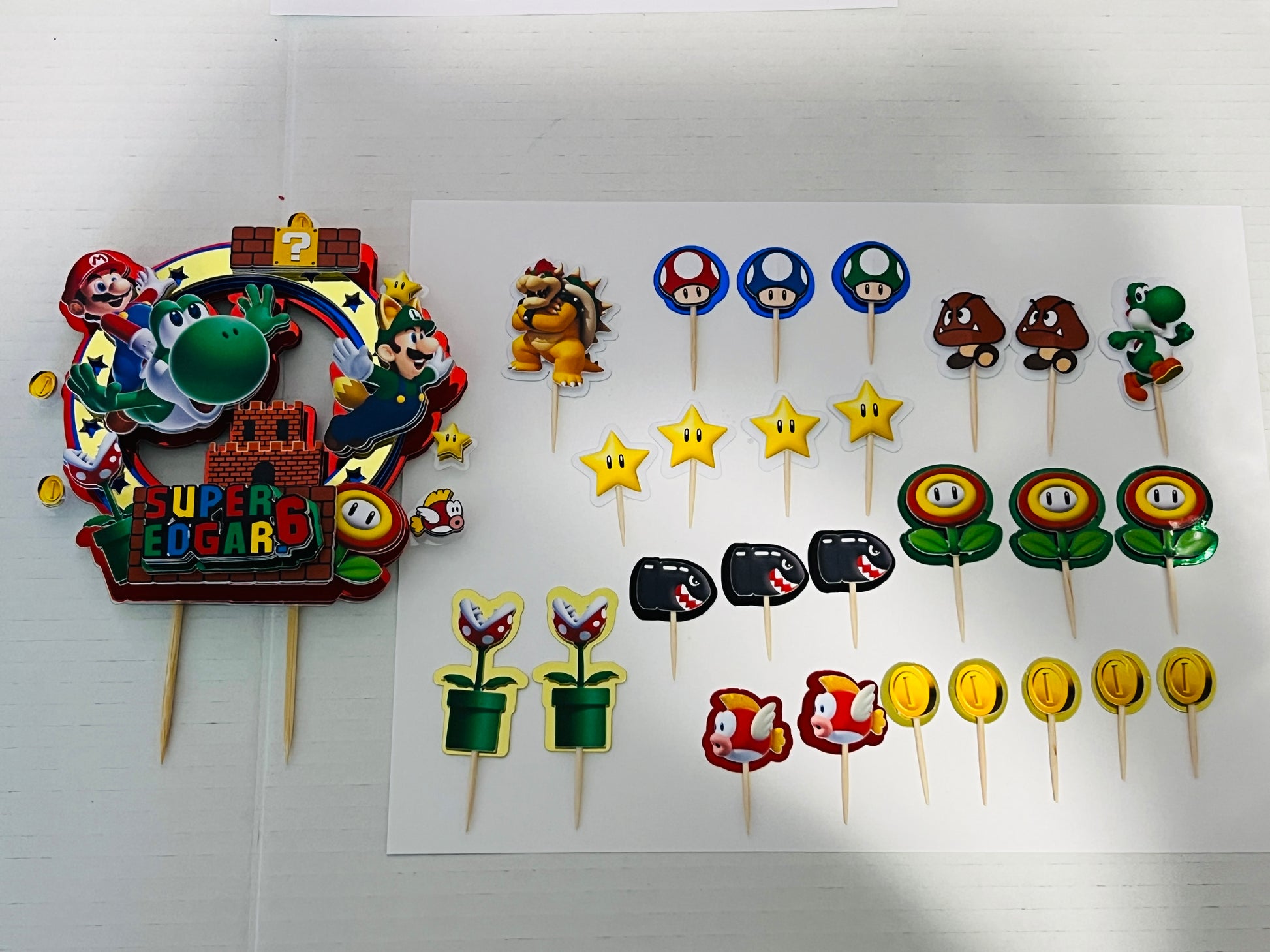 Mario Birthday Cake Topper