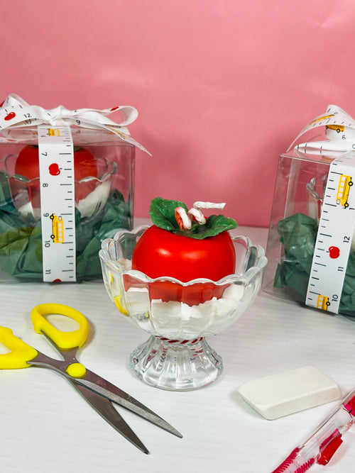 Apple Candle to give as a gift during Teacher Appreciation Week