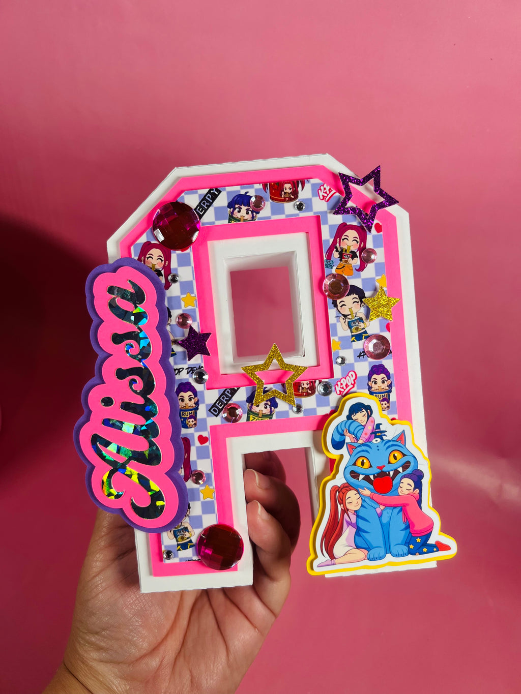 Personalized 3D Letter or Number K-pop Demon Hunters Theme