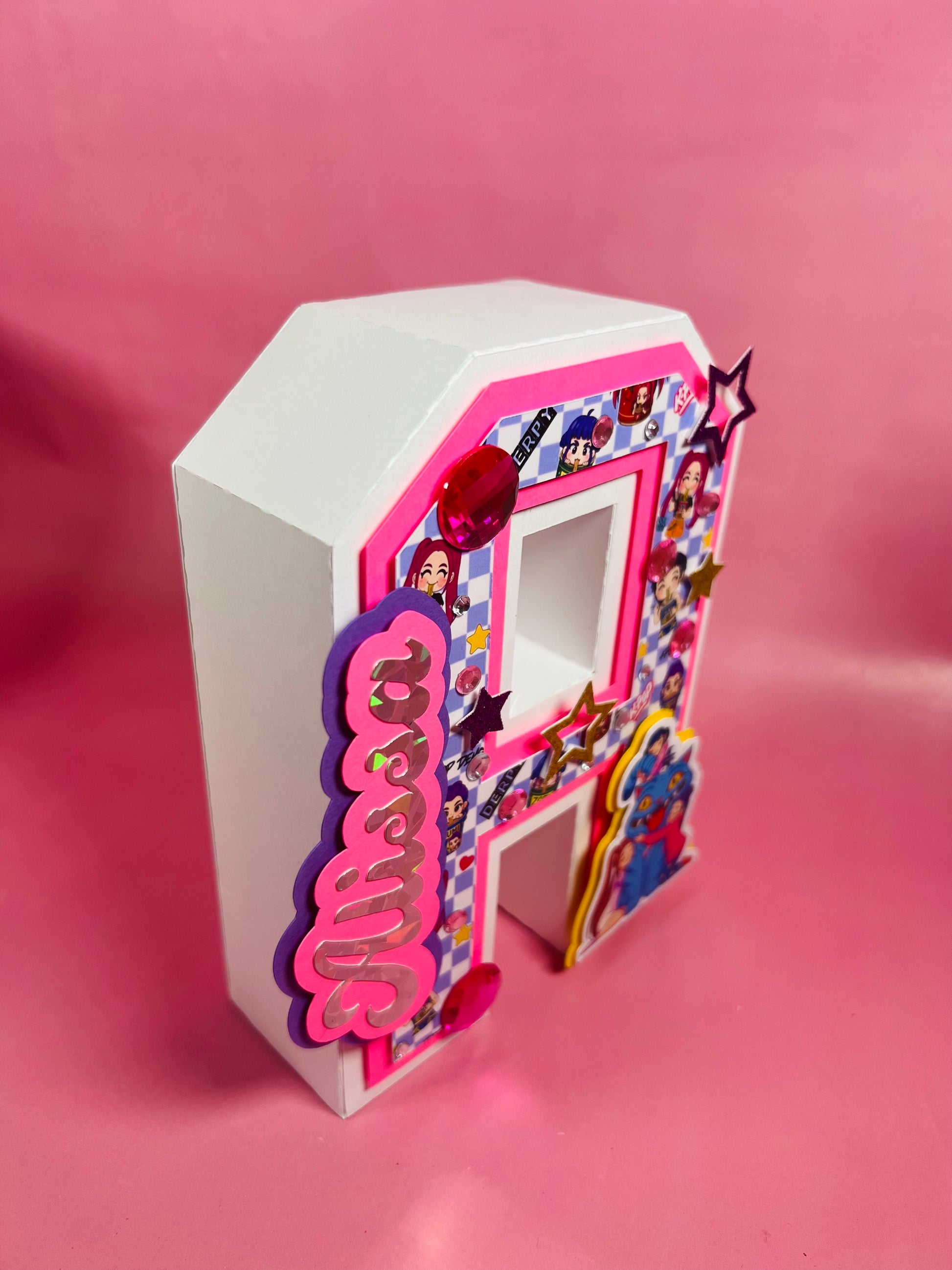 Personalized 3D Letter or Number K-pop Demon Hunters Theme