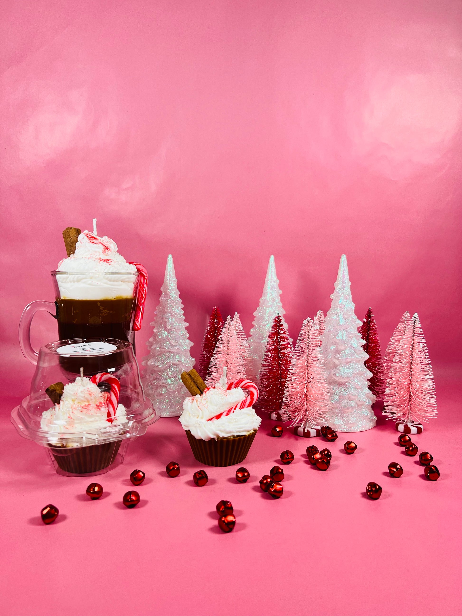 Christmas Candles Cupcake Candy Cane