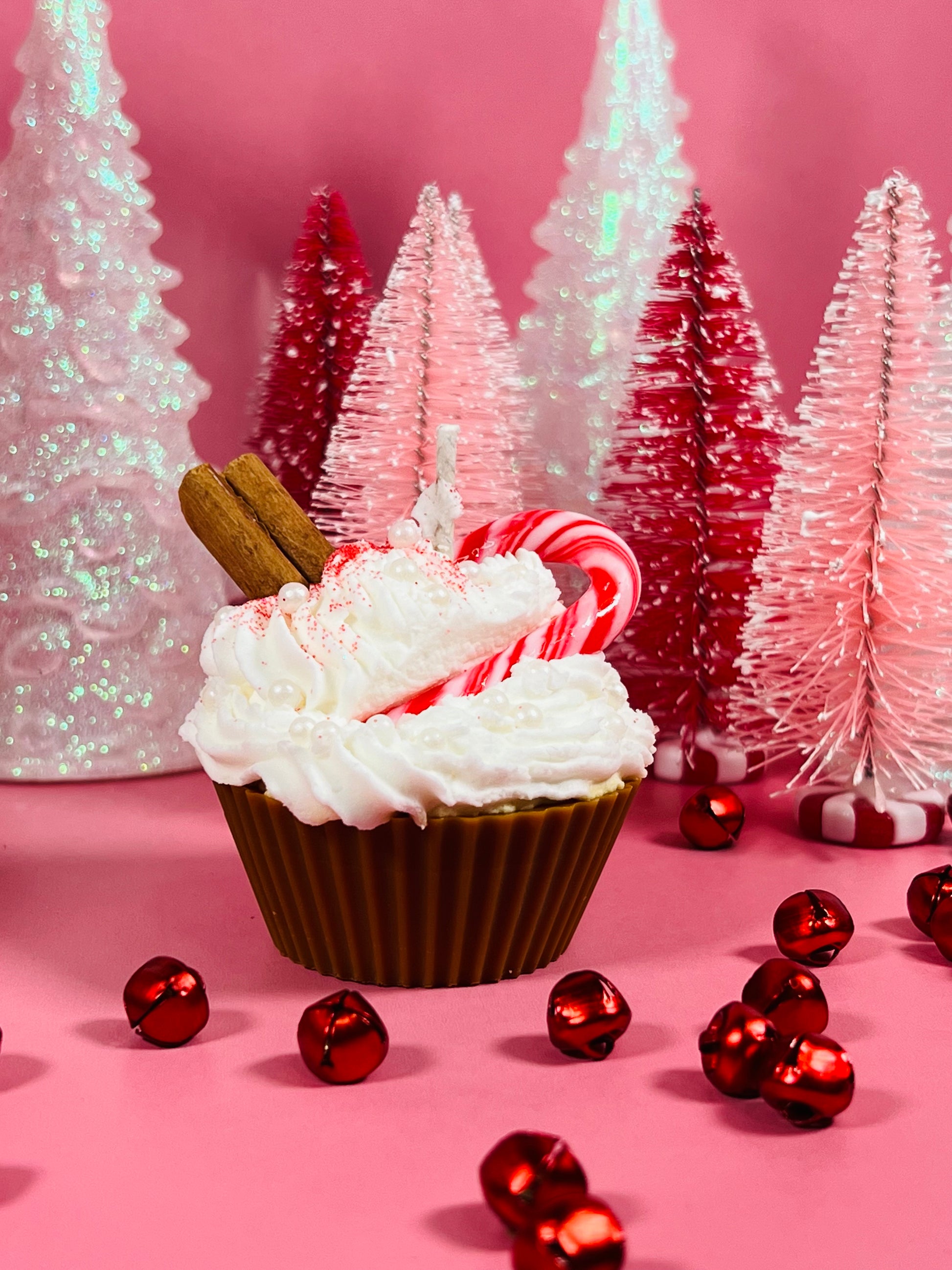 Christmas Candles Cupcake Candy Cane