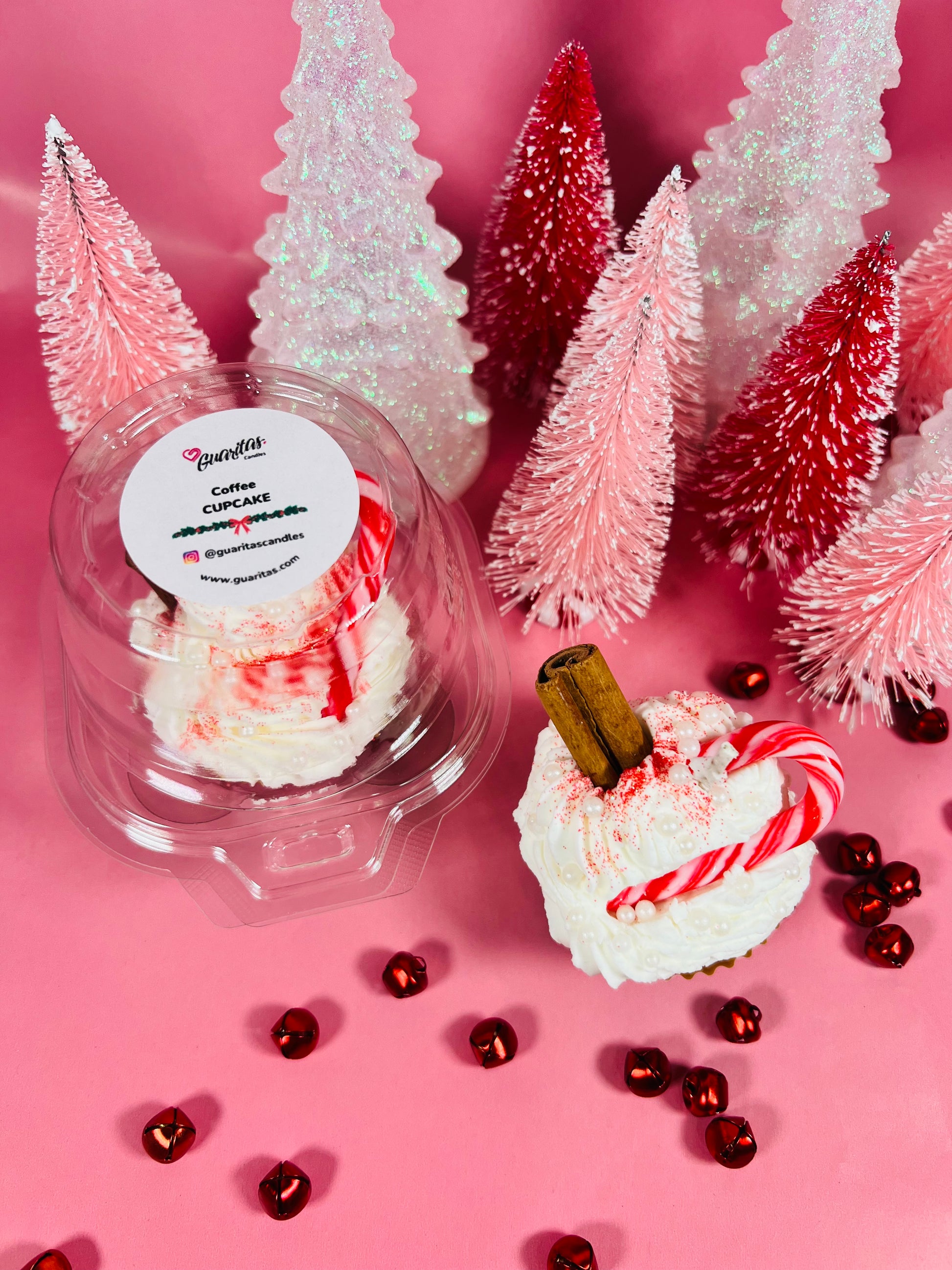 Christmas Candles Cupcake Candy Cane