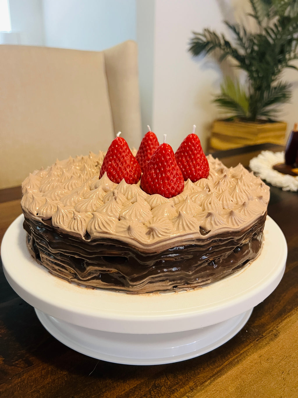 Realistic Strawberry Candle Set