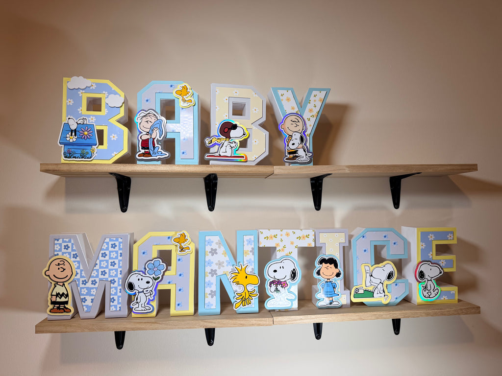 Custom 3D Paper Letters Snoopy Theme Party Decor