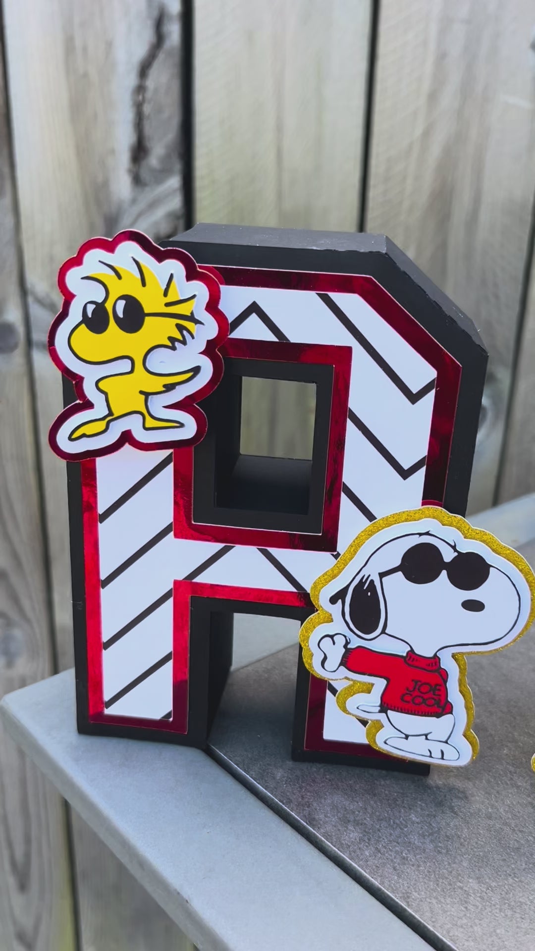Custom 3D Paper Letters Snoopy Theme Party Decor